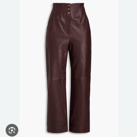 VERONICA BEARD Arcello High Rise Leather Pants - Size 10 - NWT ($1098US)! - Picture 4 of 9